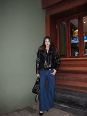 Womens Faux Fur Collar Padded Winter Jacket