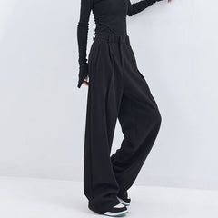 Vintage High Waist Wide Leg Suit Pants