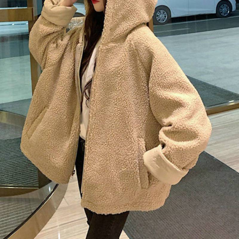 Preppy Reversible Lambswool Hooded Jacket fairypeony