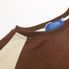 Raglan Short Sleeve Patchwork T-shirt