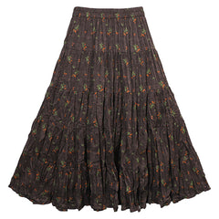 Casual Floral Umbrella Maxi Skirt - fairypeony