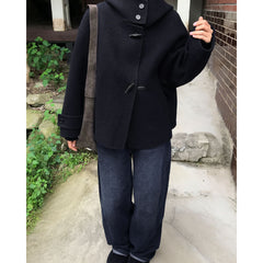 Korean Style Hooded Woolen Jacket