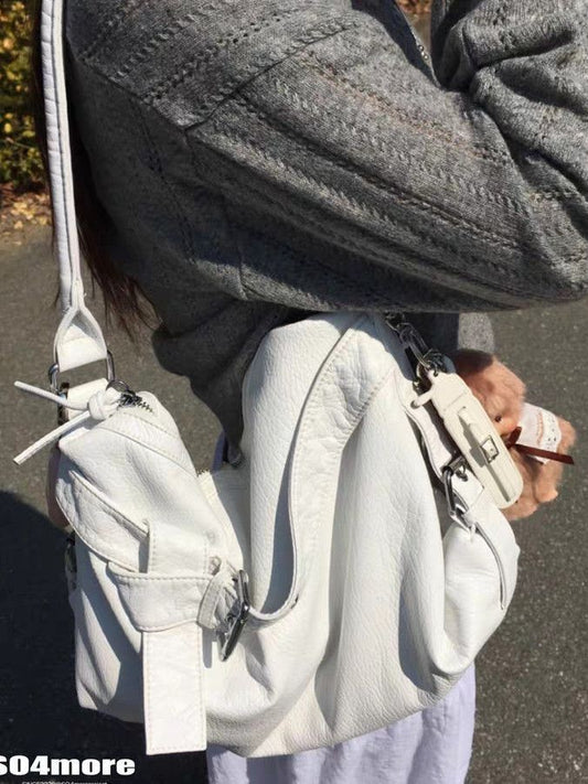Leather Large Capacity Shoulder Crossbody Bag