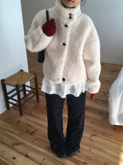Women's Short Wool Blend Coat
