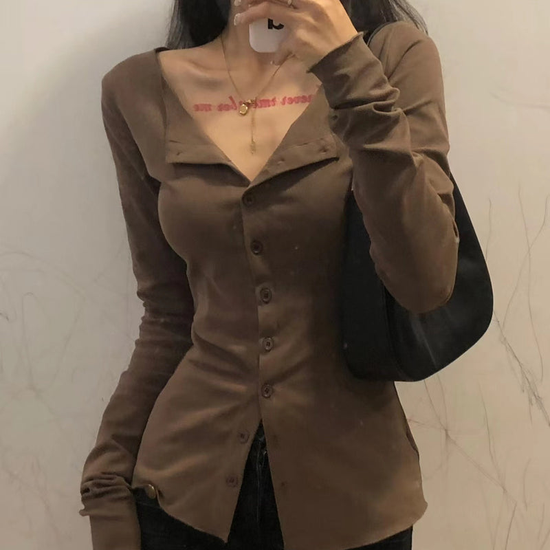 Sweet And Spicy Waist Trimming Shirt Women