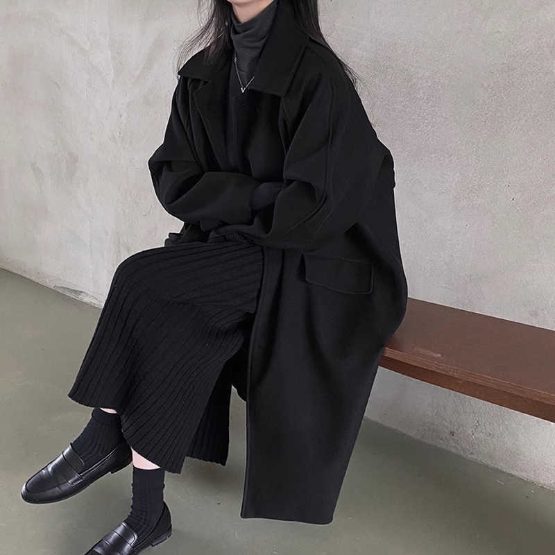 Dark Academia Single breasted Wool Coat
