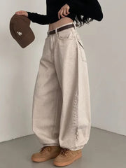 Love Pocket Design Baggy Jeans