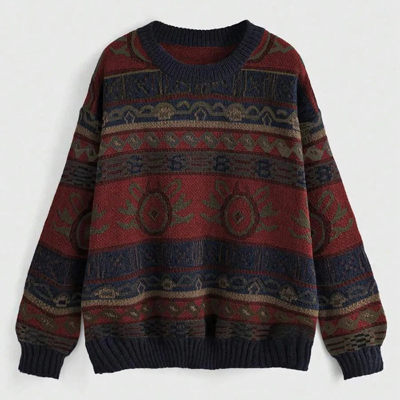 Womens Round Neck Pullover Sweater - fairypeony