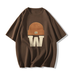 Vintage Embroidered Hat Short Sleeve Tee