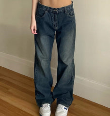 Vintage Blue Wash Boyfriend Jeans
