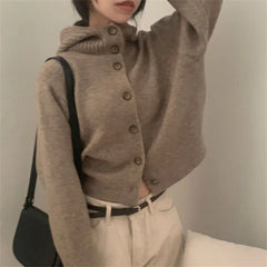 Knit Cardigan Jacket – Oversized Button-Front Sweater Coat