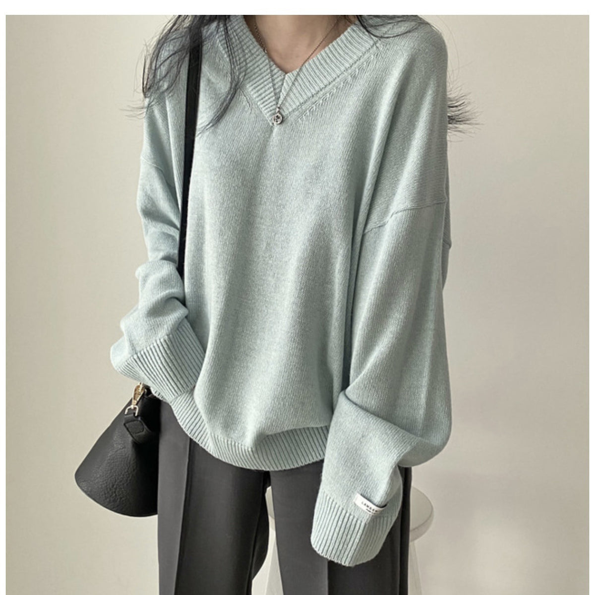 Women's V-neck sweater
