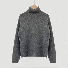 Dark Academia Turtle Neck Solid Color Sweater