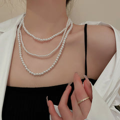 Irregular Long Pearl Necklace