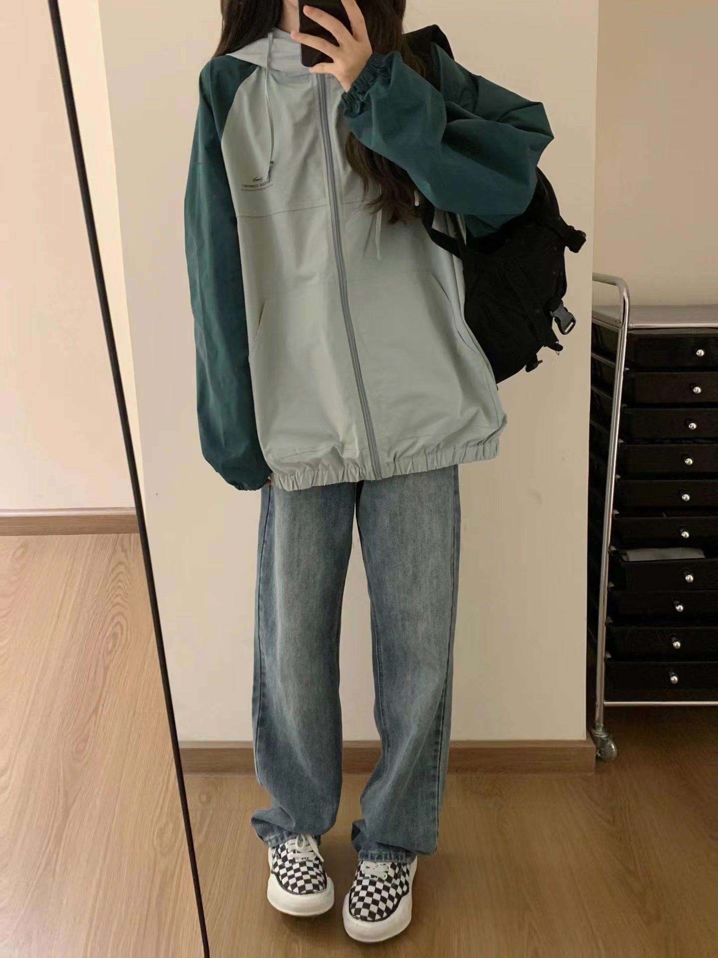 Vintage Outdoor Raglan Hooded Jacket - fairypeony