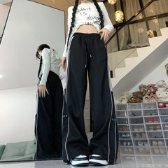 Contrast Color Piping Detail Sweatpants - fairypeony