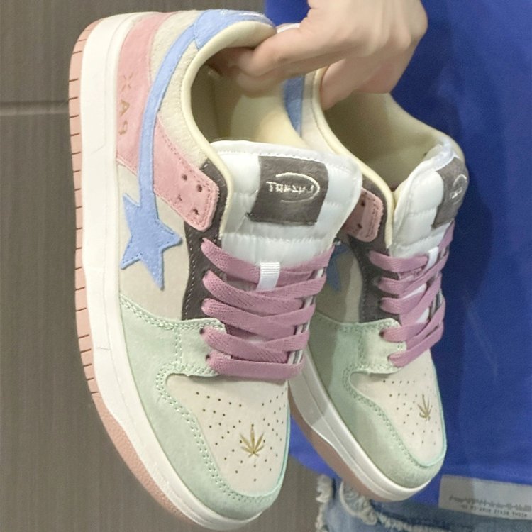Aesthetic Star Patchwork Sneakers