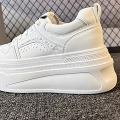 Genuine Leather Platform Sneakers for Women