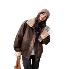 Womens Retro Leather Jacket