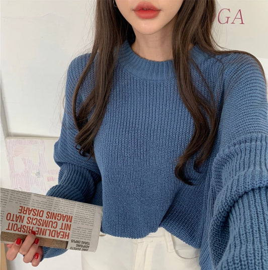 Solid Color Casual Oversized Sweater