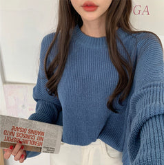 Solid Color Casual Oversized Sweater