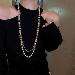 Irregular Long Pearl Necklace