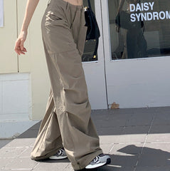 Vintage Wide Leg Parachute Cargo Pants