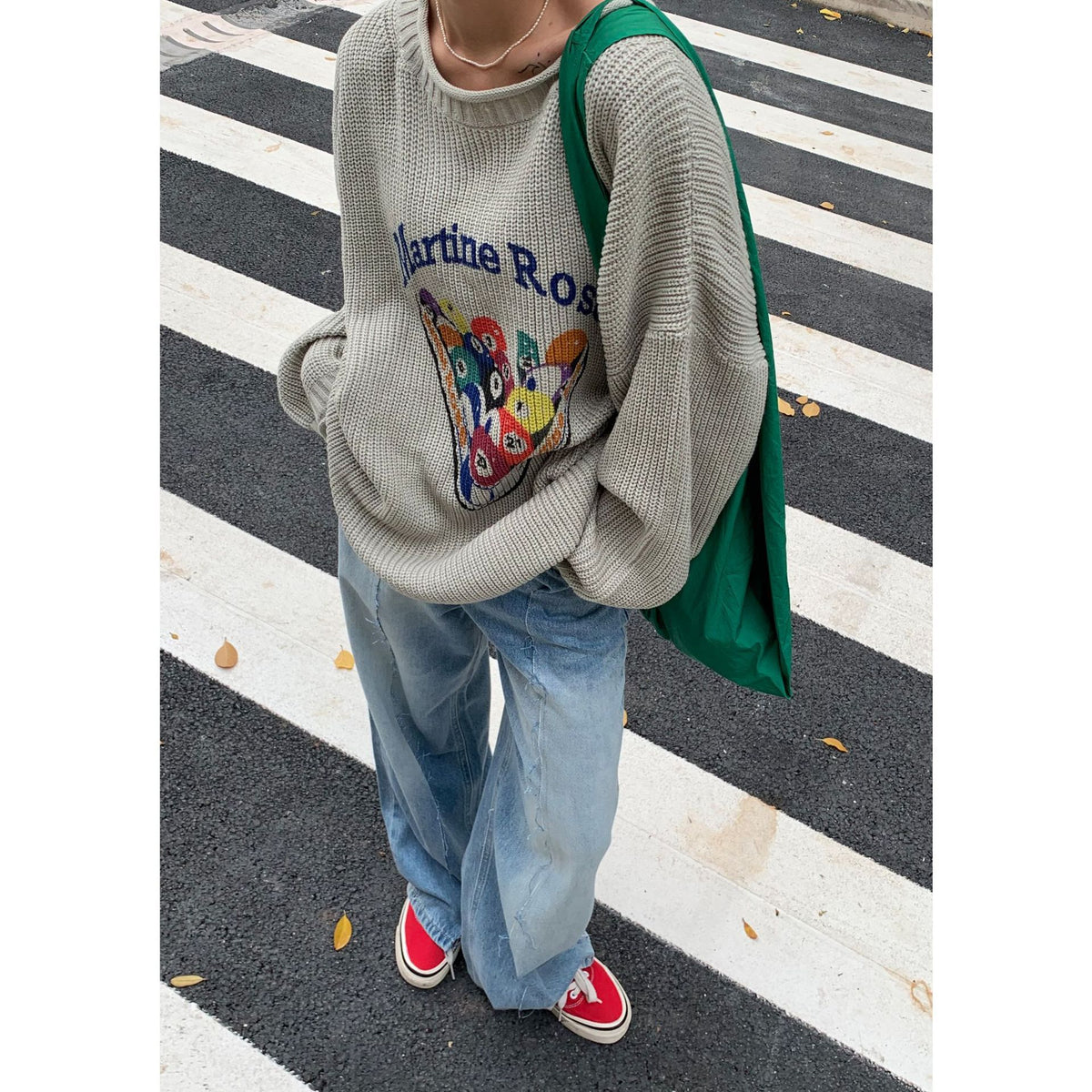 Vintage Billiards Print Downtown Sweater - fairypeony