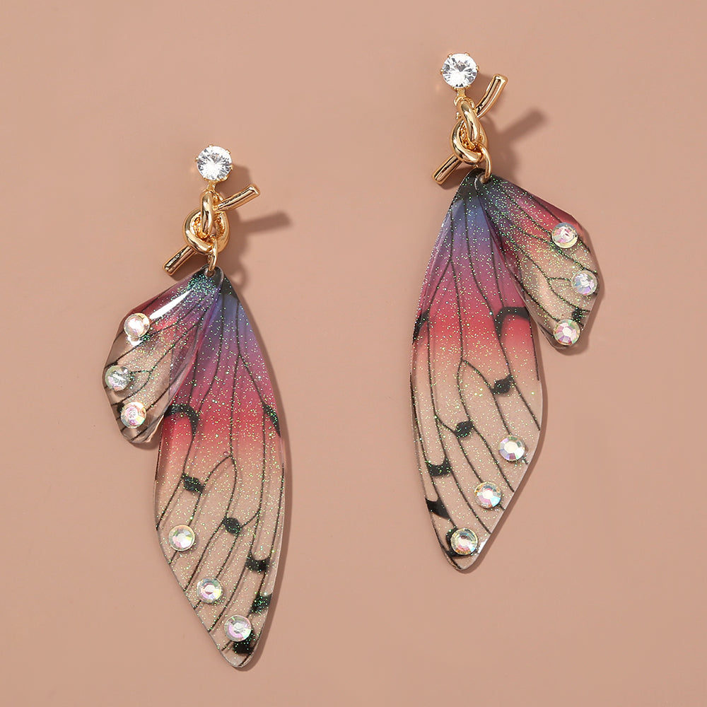 Resin Butterfly Wing Earrings, , women clothing, resin-butterfly-wing-earrings, , fairypeony