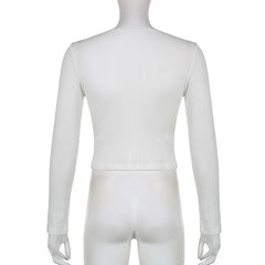 Lace Trim White Knit Top - fairypeony