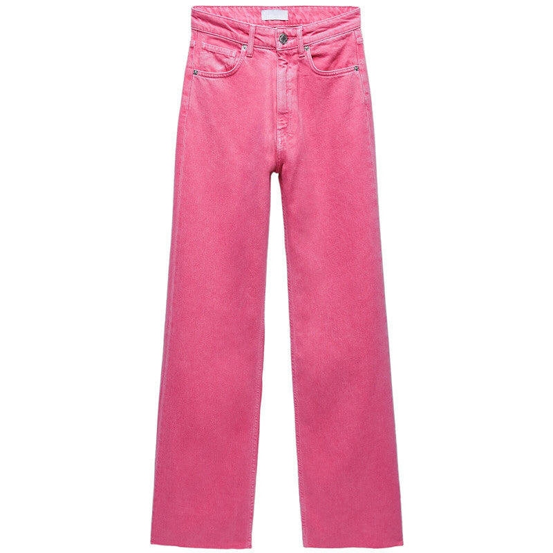 High-waist All-match Straight-leg Mopping Pants, , women clothing, high-waist-all-match-straight-leg-mopping-pants, , fairypeony