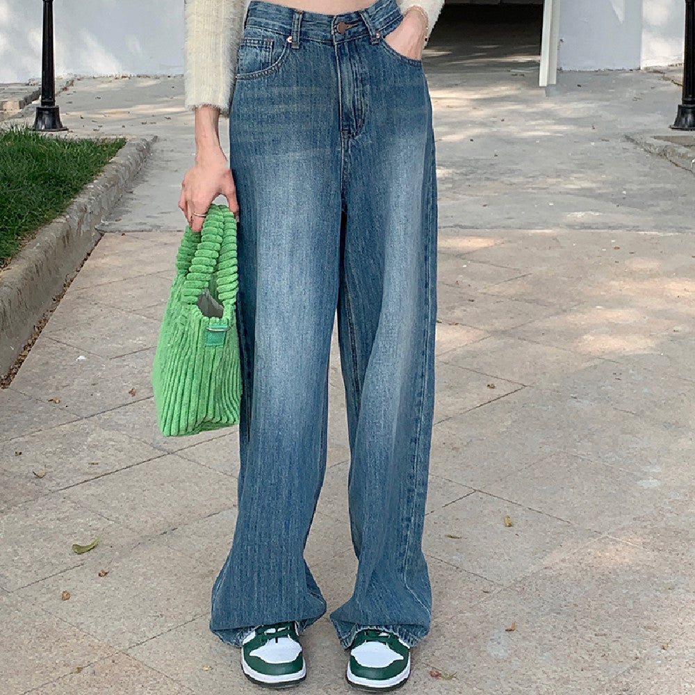 Faded Denim Baggy Boyfriend Jeans - fairypeony