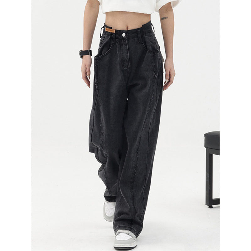 Patchwork Baggy Boyfriend Jeans - fairypeony