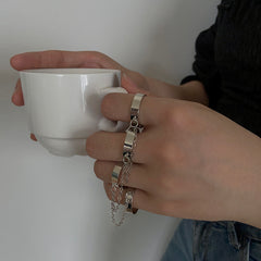 Four Fingers Alloy Rings, , women clothing, four-fingers-alloy-rings, , fairypeony