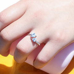 Heart Zircon Brass Ring, , women clothing, heart-zircon-brass-ring, , fairypeony