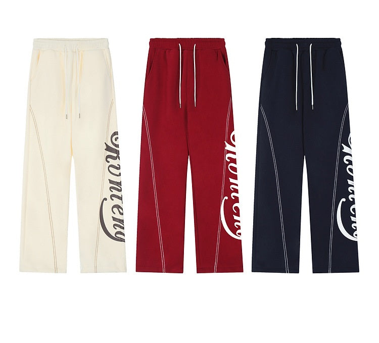 Stitch Design Logo Baggy Sweatpants - fairypeony