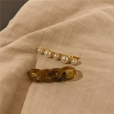 Wind chain pearl hairpin combination, , women clothing, wind-chain-pearl-hairpin-combination, , fairypeony