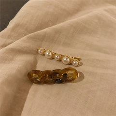 Wind chain pearl hairpin combination, , women clothing, wind-chain-pearl-hairpin-combination, , fairypeony