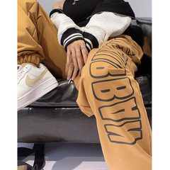 Vintage Letter Graphic Black Baggy Sweatpants, , women clothing, vintage-letter-graphic-black-baggy-sweatpants, , fairypeony