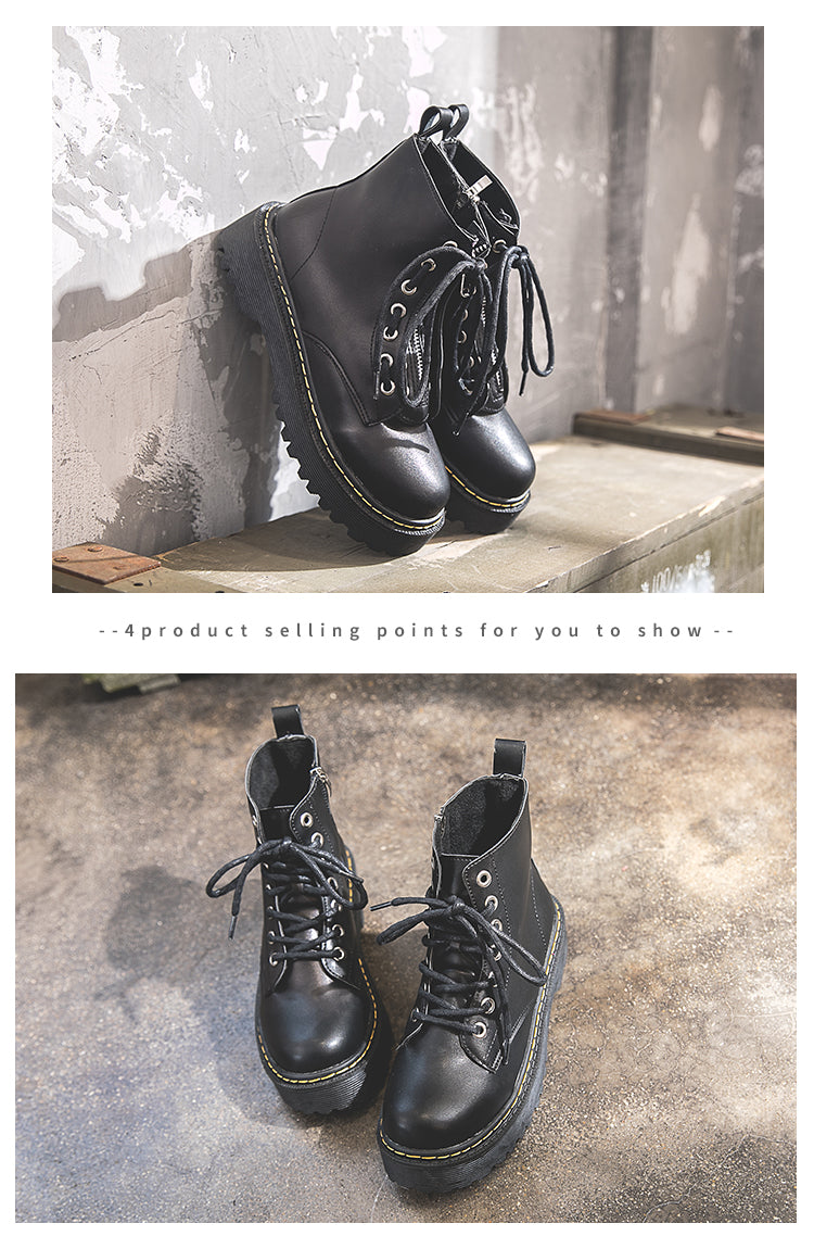 British Style Boots, , women clothing, retro-british-style-high-top-korean-womens-boots, , fairypeony