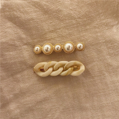 Wind chain pearl hairpin combination, , women clothing, wind-chain-pearl-hairpin-combination, , fairypeony