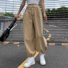 Baggy Parachute Cargo Pants - fairypeony