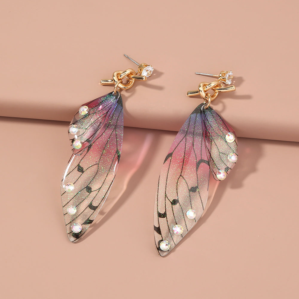 Resin Butterfly Wing Earrings, , women clothing, resin-butterfly-wing-earrings, , fairypeony