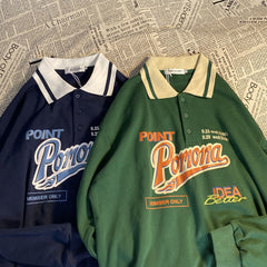 Polo Pomona Vintage Collar Sweatshirt, , women clothing, polo-pomona-vintage-collar-sweatshirt, polocollar, pomona, sweatshirt, fairypeony