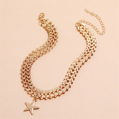 Five-Pointed Star Pendant Necklace, , women clothing, five-pointed-star-pendant-necklace, , fairypeony