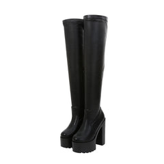 Thick Heel High Heel Over The Knee Boots, , women clothing, thick-heel-high-heel-over-the-knee-boots, , fairypeony