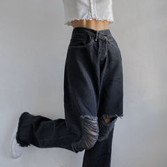 High-waisted Straight Leg Jeans, , women clothing, high-waisted-straight-leg-jeans, , fairypeony