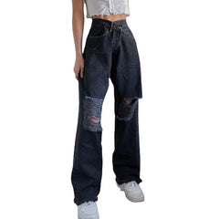 High-waisted Straight Leg Jeans, , women clothing, high-waisted-straight-leg-jeans, , fairypeony