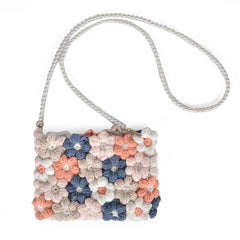 Pearl Flower Hand-Woven Crossbody Handbag, , women clothing, pearl-flower-hand-woven-crossbody-handbag, , fairypeony