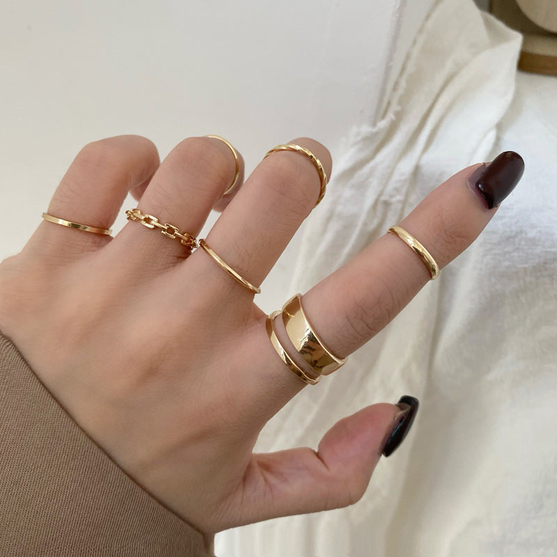 Creative Seven-Piece Joint Ring, , women clothing, creative-seven-piece-joint-ring, , fairypeony